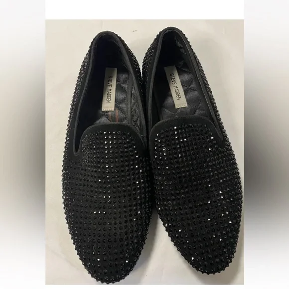 Steve Madden Shoes Steve Madden Mens Rhinestone Black Suede